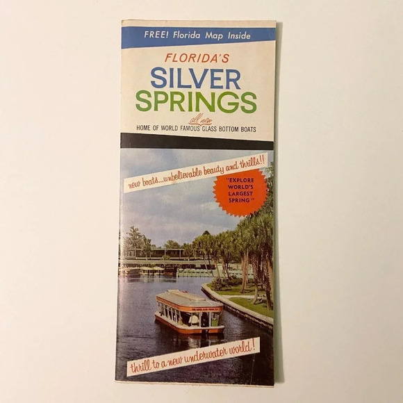 Vintage 1965 Florida Silver Springs Brochure Pamphlet Souvenir with Map - Picture 13 of 13